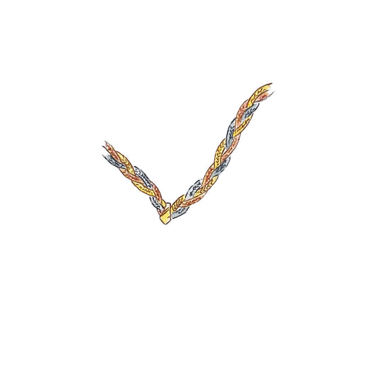 Tri Color Braided Necklace