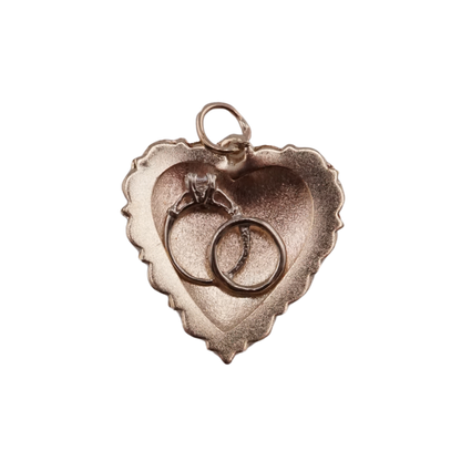 Wedding Bands Heart Charm