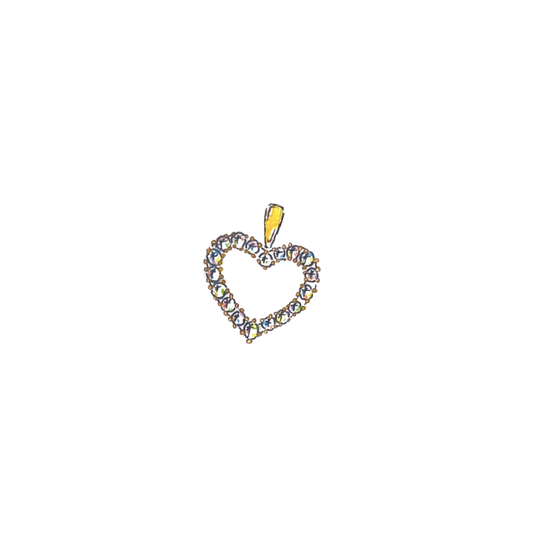 Diamond Open Heart Charm