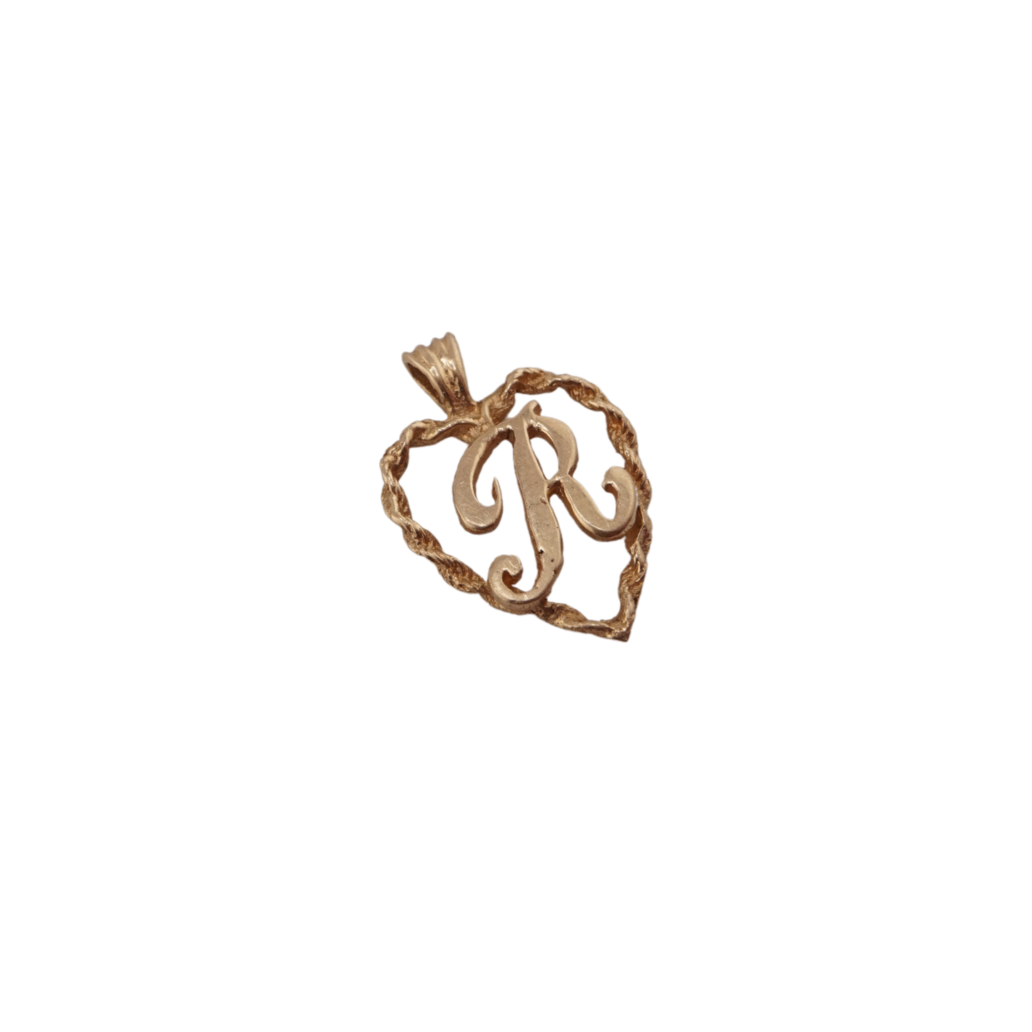 "R" Initial Heart Charm