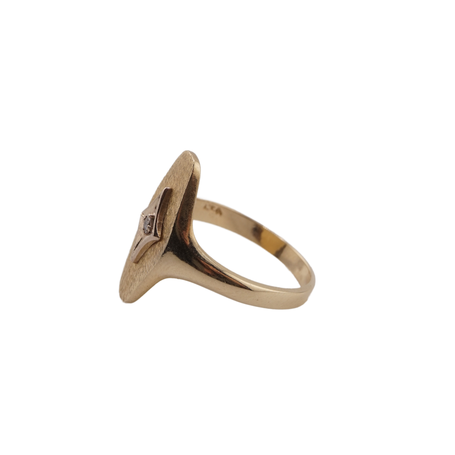 Elongated Ring with Diamond