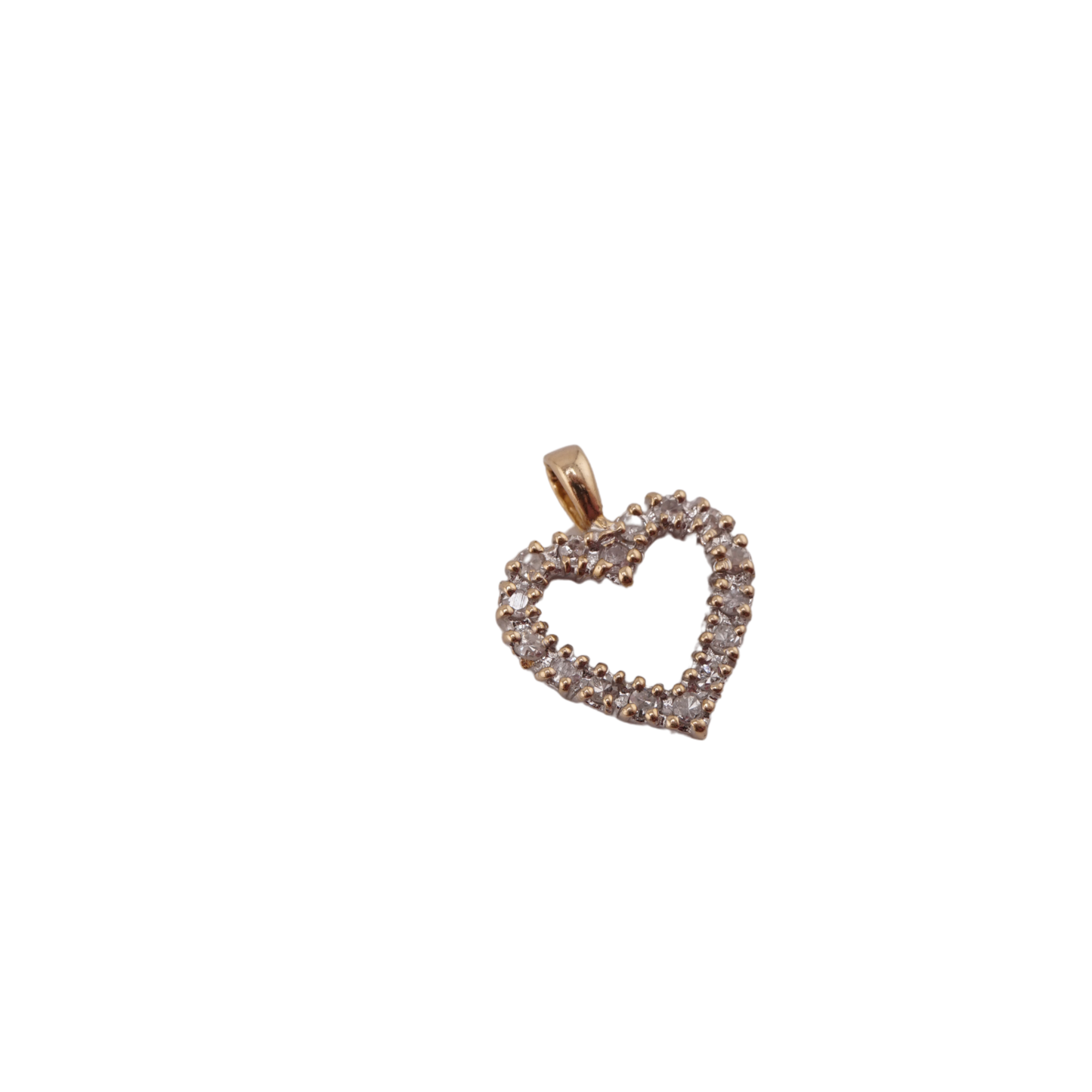 Diamond Open Heart Charm