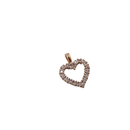 Diamond Open Heart Charm