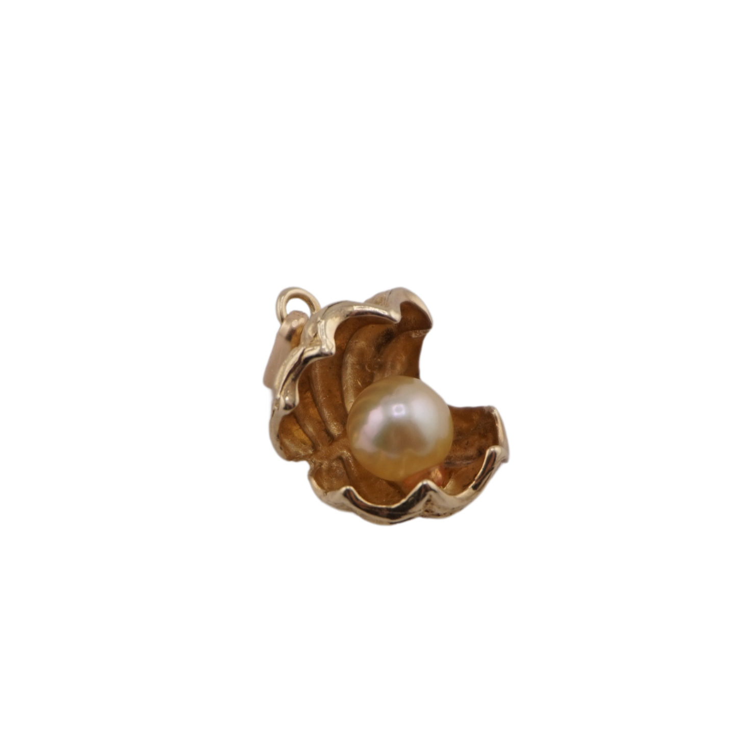 Clam Shell with Pearl Charm