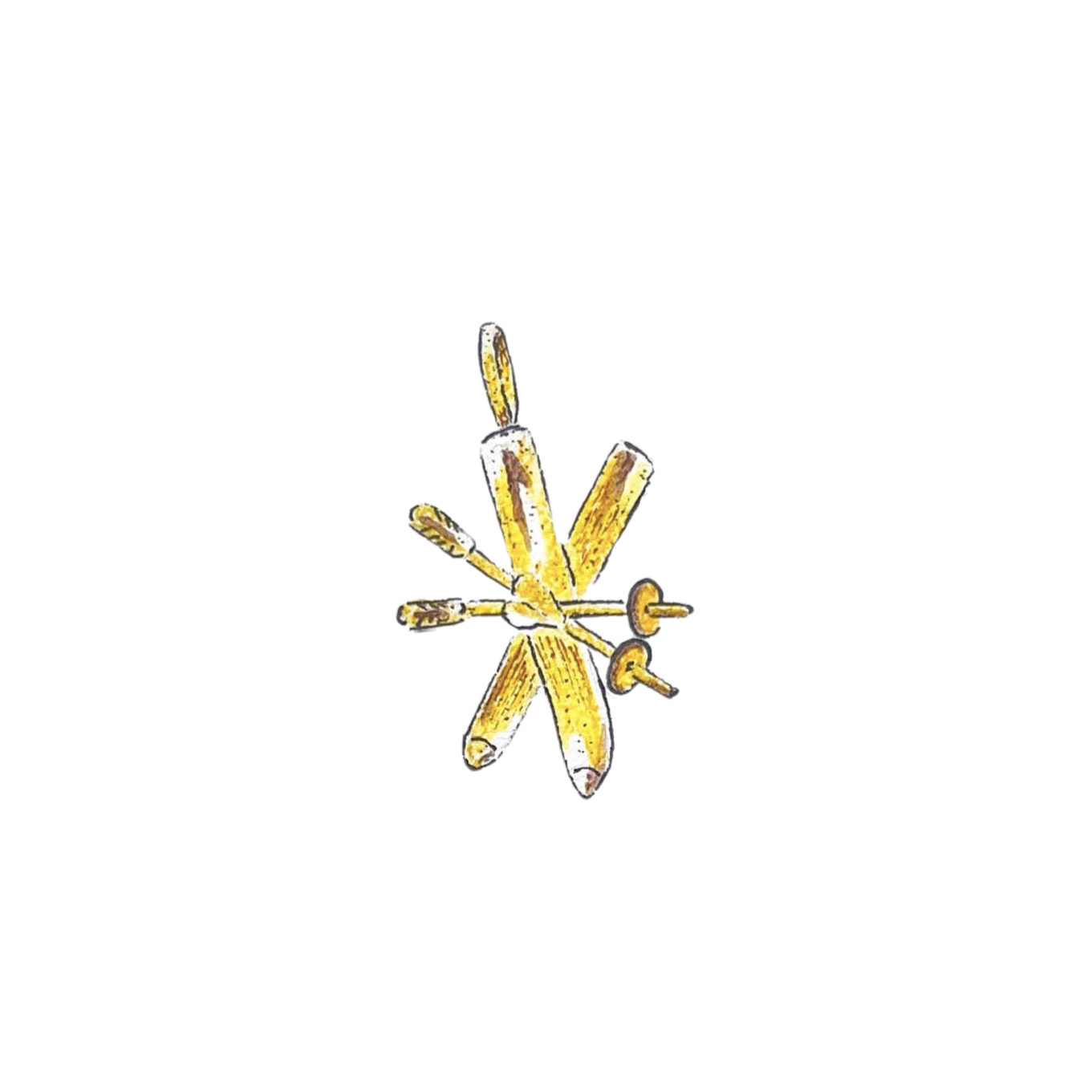 Crossed Ski Charm