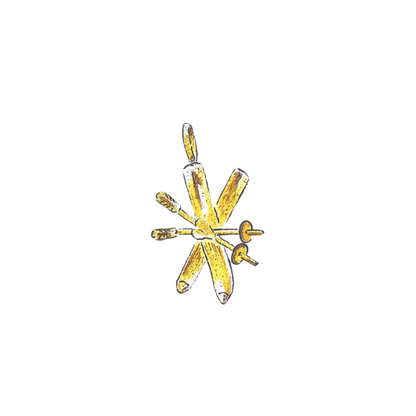 Crossed Ski Charm